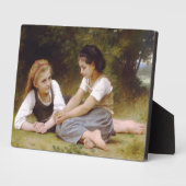 Les Noisettes: Jonge meisjes verzamelen hazelnoten Fotoplaat (Zijkant)