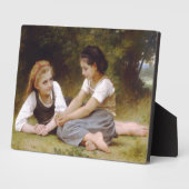 Les Noisettes: Jonge meisjes verzamelen hazelnoten Fotoplaat (Zijkant)