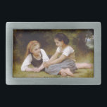 Les Noisettes: Jonge meisjes verzamelen hazelnoten Gesp<br><div class="desc">De warme herfstzon dook door de bladeren van de hazelnootboom en wierp dansende schaduwen op de bosbodem. Twee jonge meisjes, Elise en Juliette, zaten onder zijn takken, een kleine stapel gouden noten genesteld tussen de gevallen bladeren. - Elise, de oudste van de twee, leunde tegen de ruwe schors van de...</div>