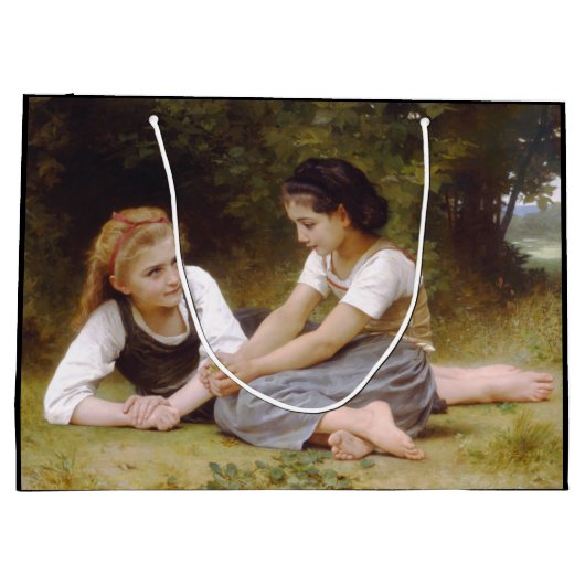 Les Noisettes: Jonge meisjes verzamelen hazelnoten Groot Cadeauzakje (Achterkant)