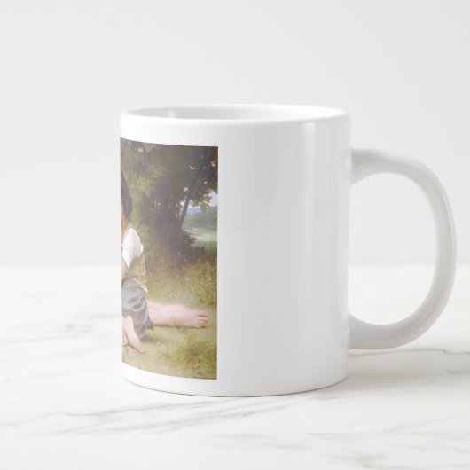 Les Noisettes: Jonge meisjes verzamelen hazelnoten Grote Koffiekop (Rechts)