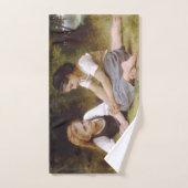 Les Noisettes: Jonge meisjes verzamelen hazelnoten Handdoek (Handdoek)