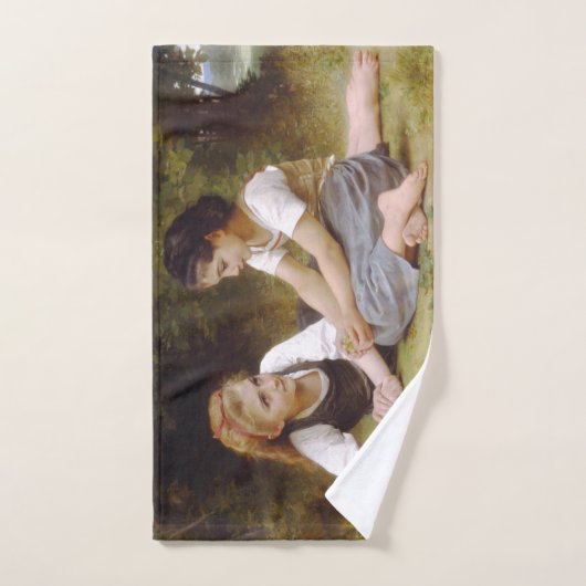 Les Noisettes: Jonge meisjes verzamelen hazelnoten Handdoek (Handdoek)