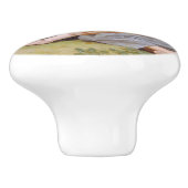 Les Noisettes: Jonge meisjes verzamelen hazelnoten Keramische Knop (Zijkant)