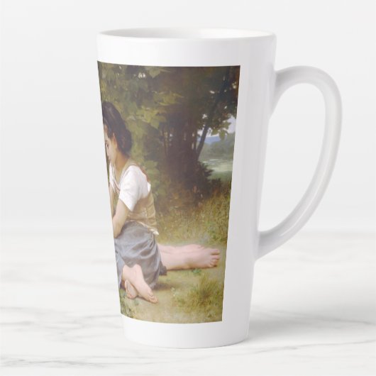 Les Noisettes: Jonge meisjes verzamelen hazelnoten Latte Mok (Rechts)