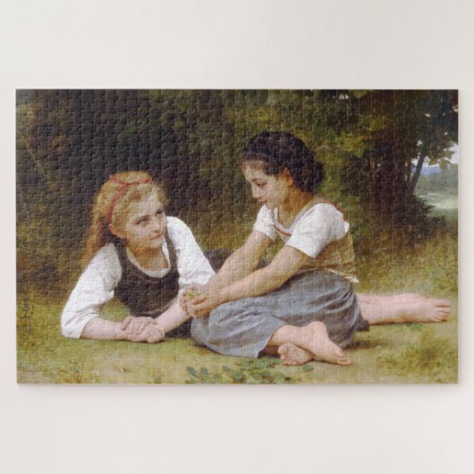Les Noisettes: Jonge meisjes verzamelen hazelnoten Legpuzzel (Horizontaal)