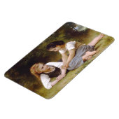 Les Noisettes: Jonge meisjes verzamelen hazelnoten Magneet (Linkerzijde)