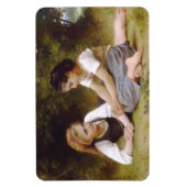 Les Noisettes: Jonge meisjes verzamelen hazelnoten Magneet (Verticaal)