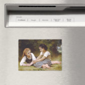 Les Noisettes: Jonge meisjes verzamelen hazelnoten Magneet (Insitu (Vaatwasser))