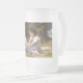 Les Noisettes: Jonge meisjes verzamelen hazelnoten Matglas Bierpul (Voorkant rechts)