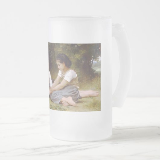 Les Noisettes: Jonge meisjes verzamelen hazelnoten Matglas Bierpul (Voorkant rechts)