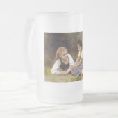 Les Noisettes: Jonge meisjes verzamelen hazelnoten Matglas Bierpul (Voorkant links)