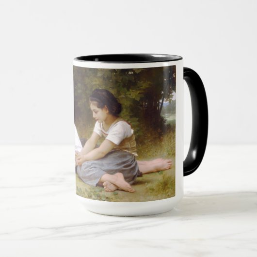 Les Noisettes: Jonge meisjes verzamelen hazelnoten Mok (Voorkant rechts)