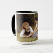 Les Noisettes: Jonge meisjes verzamelen hazelnoten Mok (Voorkant links)