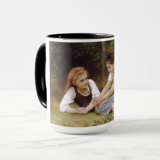 Les Noisettes: Jonge meisjes verzamelen hazelnoten Mok (Voorkant links)