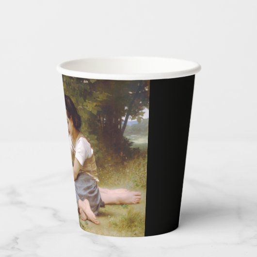 Les Noisettes: Jonge meisjes verzamelen hazelnoten Papieren Bekers (Achterkant)