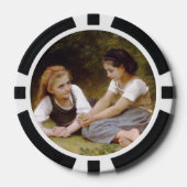 Les Noisettes: Jonge meisjes verzamelen hazelnoten Poker Chips (Voorkant)