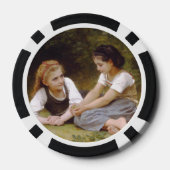 Les Noisettes: Jonge meisjes verzamelen hazelnoten Poker Chips (Achterkant)