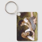 Les Noisettes: Jonge meisjes verzamelen hazelnoten Sleutelhanger (Voorkant)