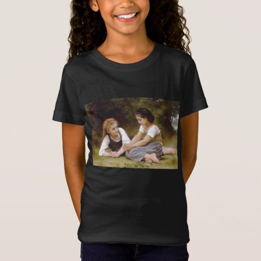 Les Noisettes: Jonge meisjes verzamelen hazelnoten T-shirt (Voorkant)