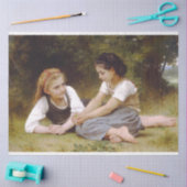 Les Noisettes: Jonge meisjes verzamelen hazelnoten Tissuepapier (Craft)