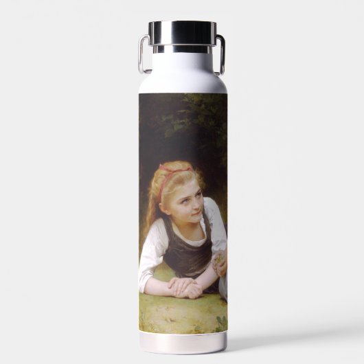 Les Noisettes: Jonge meisjes verzamelen hazelnoten Waterfles (Voorkant)