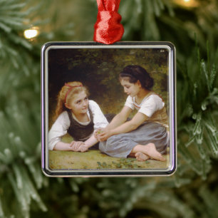 Les Noisettes: Meisjes, vriendinnen die hazelnoten Metalen Ornament