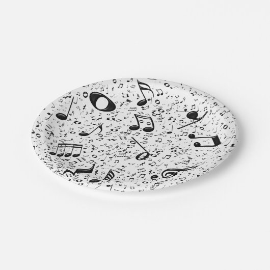Les notes de musique papieren bordje (Gekanteld)