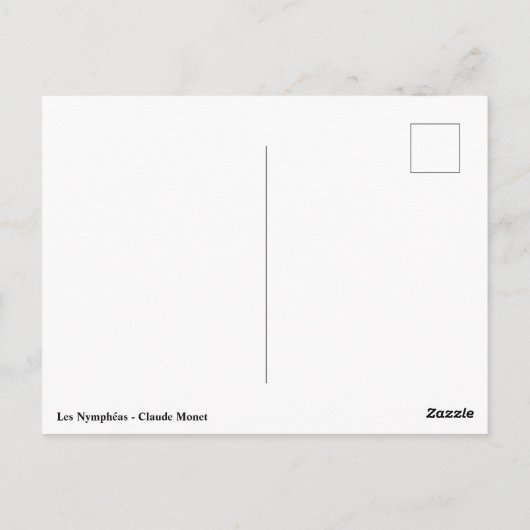 Les Nymphéas - Claude Monet Briefkaart (Achterkant)