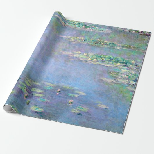 Les Nympheas Water Lilies Claude Monet Fine Art Cadeaupapier (Uitgerold)