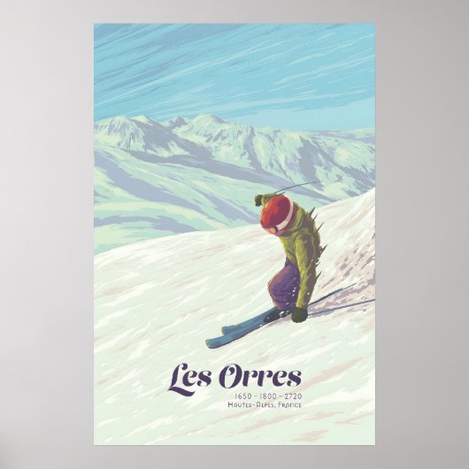 Les Orres Frankrijk Skigebied Poster (Voorkant)
