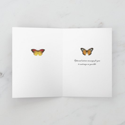 Les Papillons dankt u kaardt Bedankkaart (Binnen)