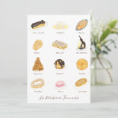 Les Pâtisserie Françaises watercolor Bedankkaart (Staand voorkant)
