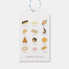 Les Pâtisserie Françaises waterverf Cadeaulabel