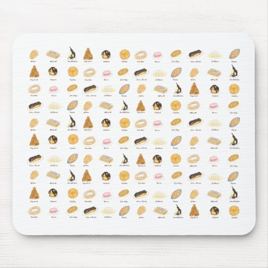 Les Pâtisserie Françaises waterverf Muismat (Voorkant)