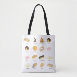 Les Pâtisserie Françaises waterverf Tote Bag