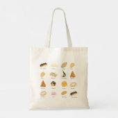 Les Pâtisserie Françaises waterverf Tote Bag (Achterkant)