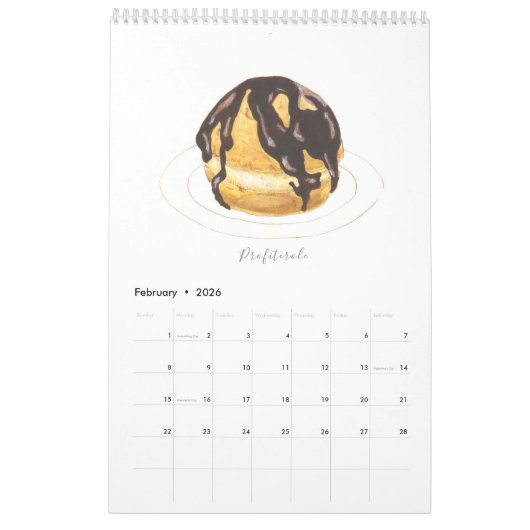 Les Pâtisseries Françaises Calendar Kalender (Feb 2026)