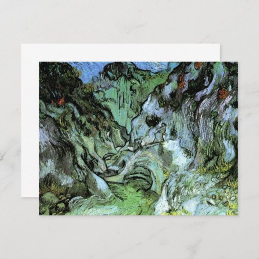 Les Peiroulets Ravijn door Vincent van Gogh (Voorkant / Achterkant)