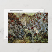Les Peiroulets Ravine, Vincent van Gogh Briefkaart (Voorkant / Achterkant)