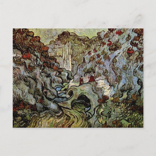 Les Peiroulets Ravine, Vincent van Gogh Briefkaart (Voorkant)