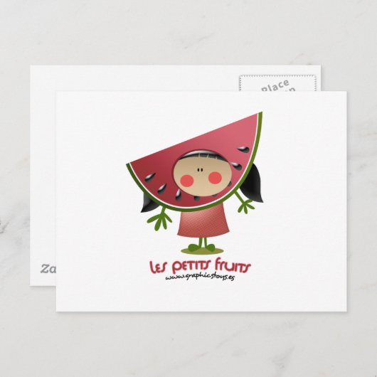 Les petits fruits briefkaart (Voorkant / Achterkant)