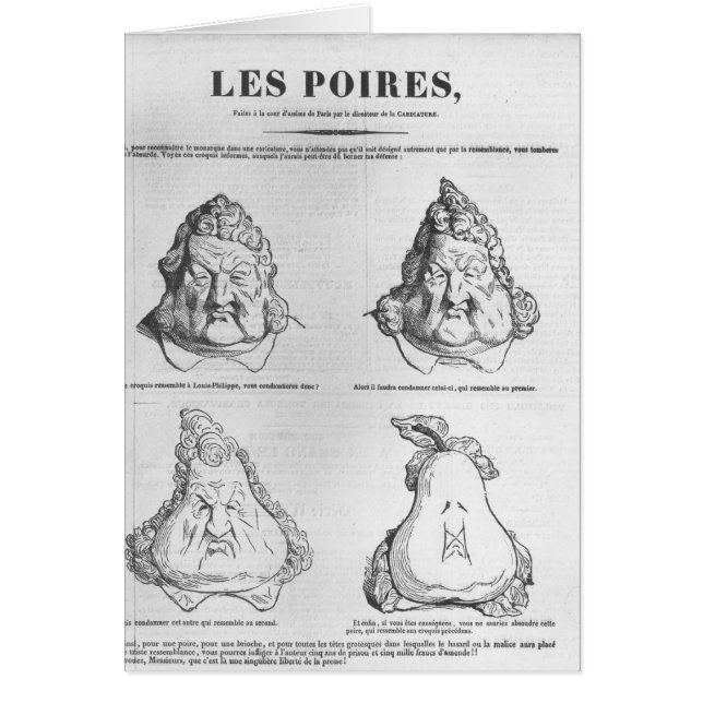 Les Poires, karikatuur van koning Louis-Philippe (Voorkant)