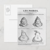 Les Poires, karikatuur van koning Louis-Philippe Briefkaart (Voorkant / Achterkant)