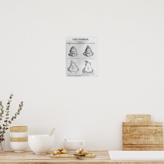 Les Poires, karikatuur van koning Louis-Philippe Poster (Keuken)