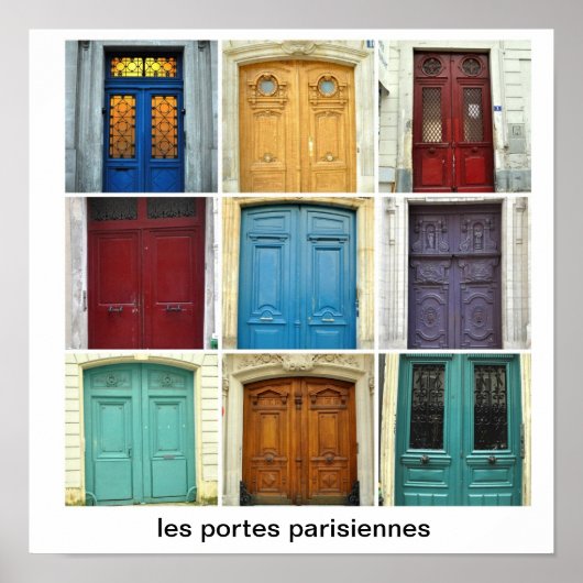 les portes parisiennes - Parisian Doors Poster (Voorkant)