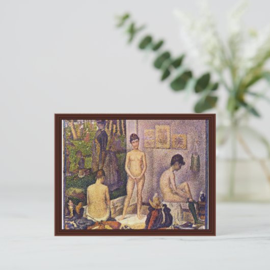 Les Poseuses Ensemble van Seurat Georges Briefkaart (Staand voorkant)