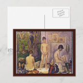 Les Poseuses Ensemble van Seurat Georges Briefkaart (Voorkant / Achterkant)