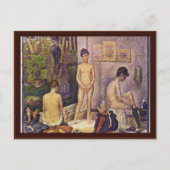 Les Poseuses Ensemble van Seurat Georges Briefkaart (Voorkant)