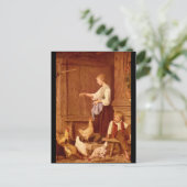 Les Poules', Albert Anker_Groups en Figures Briefkaart (Staand voorkant)